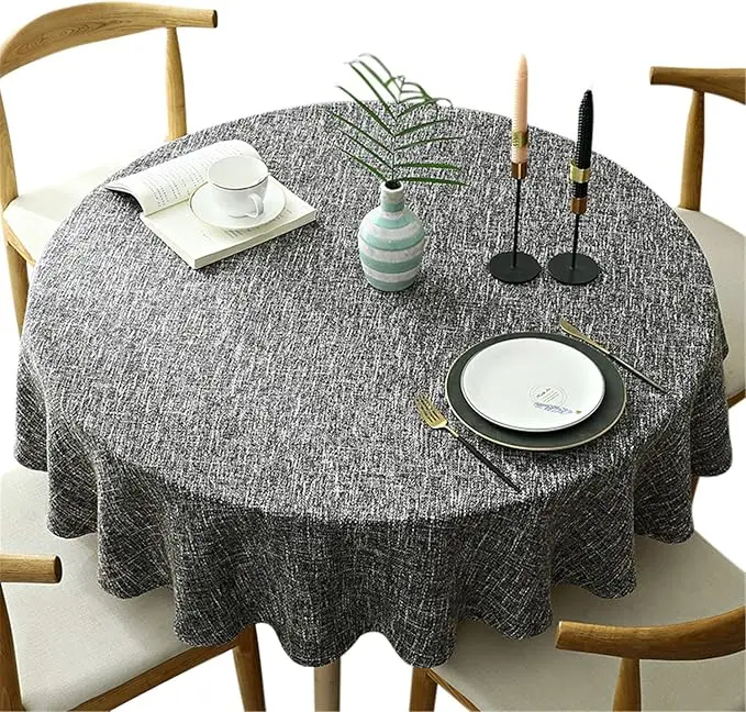 Fhberni Heavy Weight Round Tablecloth 63"