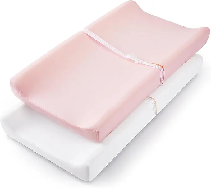 TILLYOU Changing Pad Cover Set in Soft Jersey Material