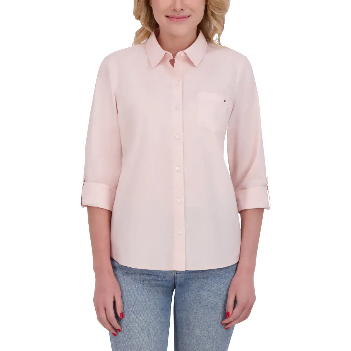 Tommy Hilfiger Women's Roll Tab Blouse (S)