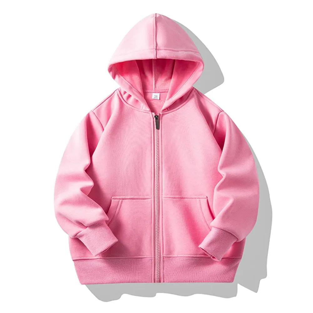 Baby Boy‘s Girls Zipper Sweatshirt PINK XS/4-5Y