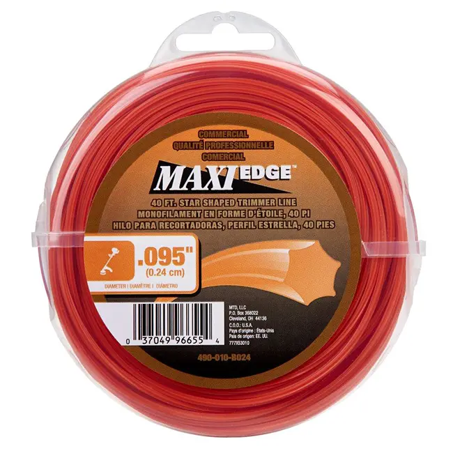 Maxi Edge 40-ft x 0.095-in dia Red Universal Star-Shaped Edge Monofilament Spooled Trimmer Line