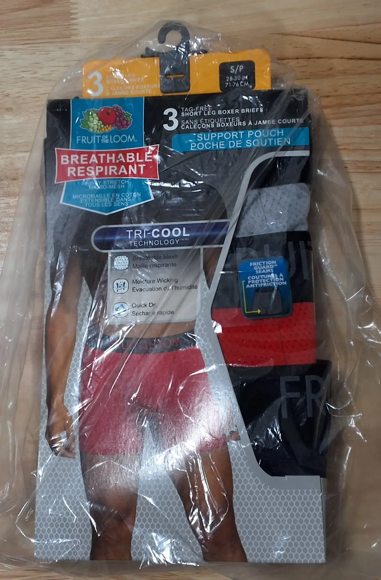Fruit Of The Loom Men's Short Leg Boxer Briefs S/P - 3 pack