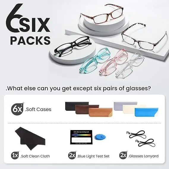 Gaoye 6-Pack Reading Glasses