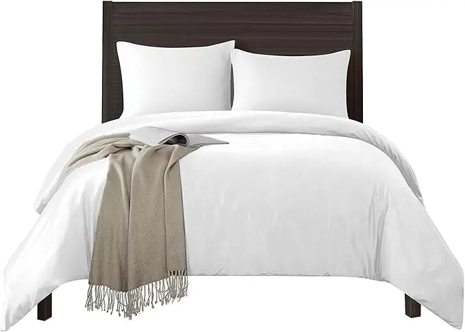 TEXAS LINEN CO. King/California Duvet Cover, 1000 Thread - White