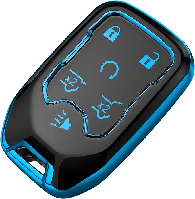 Key Fob Cover for 2017-2021 Chevorlet Silverado Suburban Tahoe, GMC Acadia Sierra Terrain Yukon