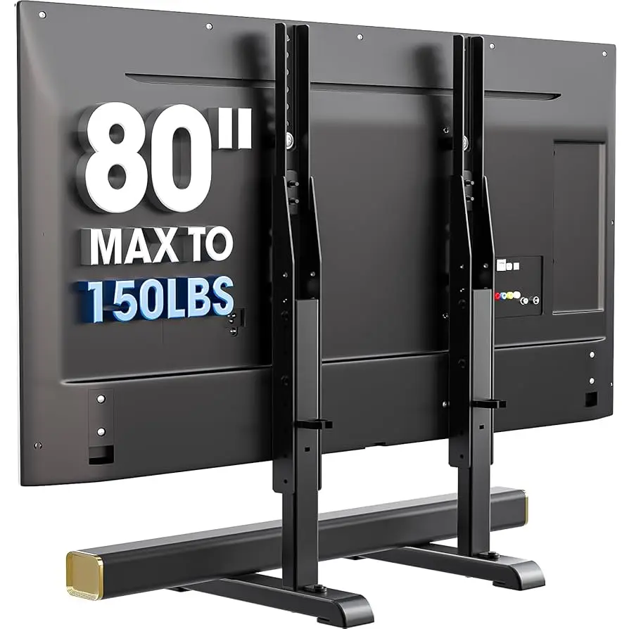 AX WABER Universal TV Stand, Vesa 800mmx500mm, Fits Most 24 - 80" LCD LED Displays