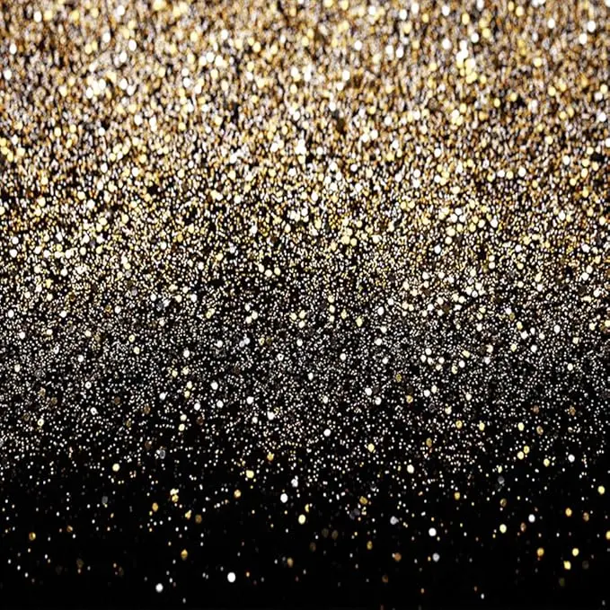 SJOLOON 10X10ft Black and Gold Backdrop