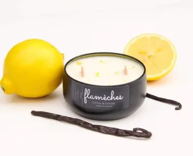 Flameches Bougie Citron & Vanilla Candle