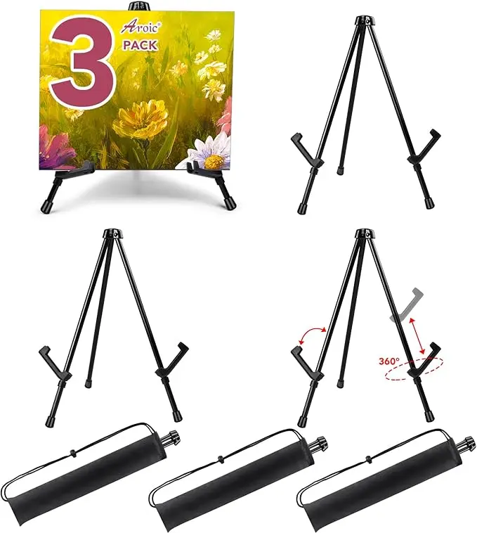 AROIC 14'' Tabletop Instant Display Easel, 3 pack