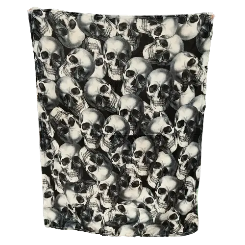 Skull Print Soft Blanket Throw - 40" x 60"