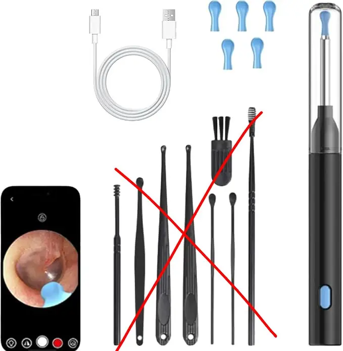 Slivor Ear Cleaner, HD Camera Ears Wax Removal Kit