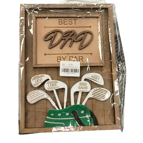 Best Dad Ever By Par Decorative Golf Frame (7.5" x 10")