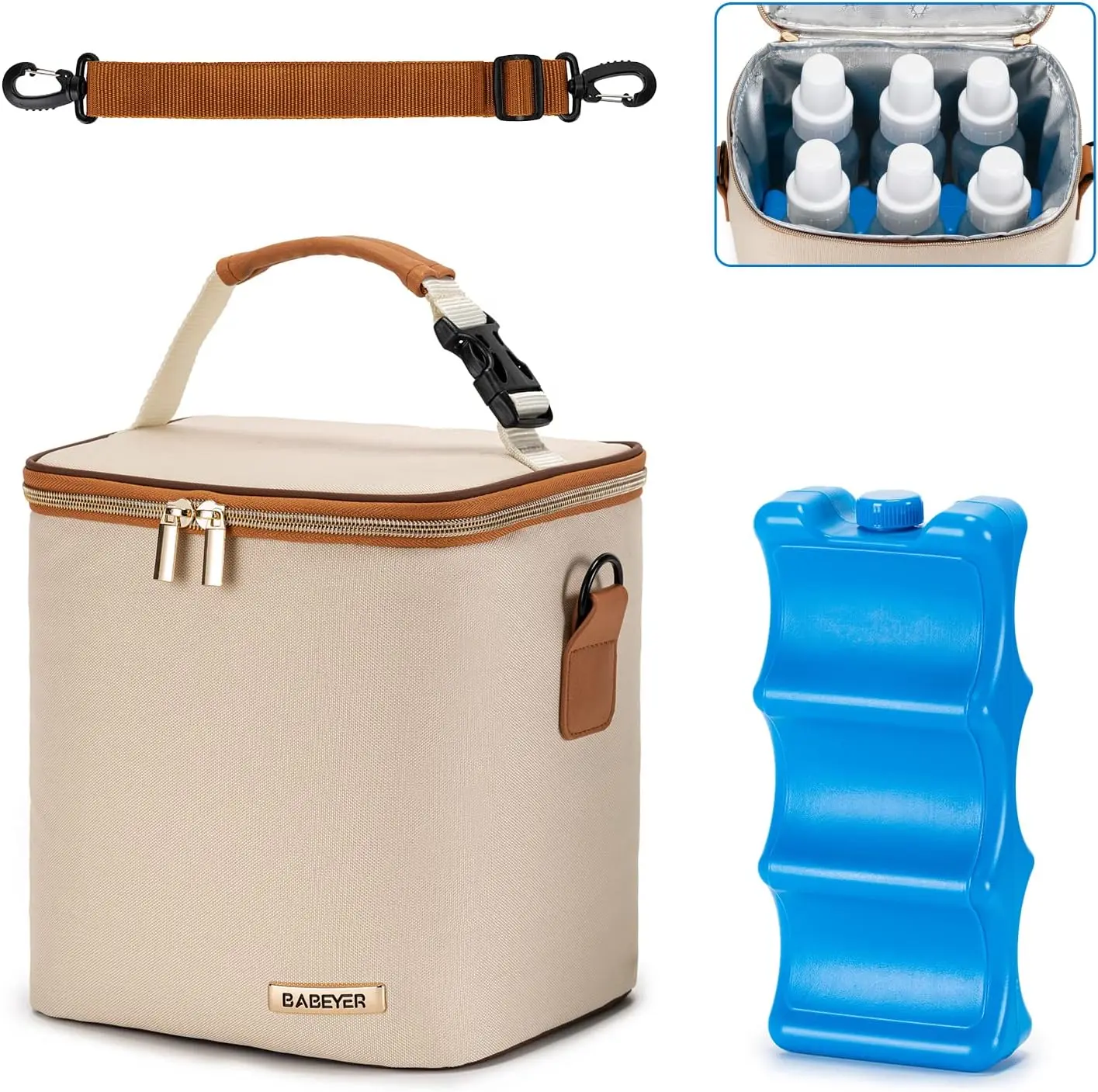 BABEYER Breastmilk Cooler Bag with Ice Pack