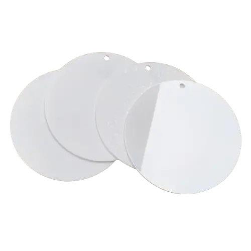 Acrylic Circle Blanks 3.5 Inch with holes, 19 Pieces