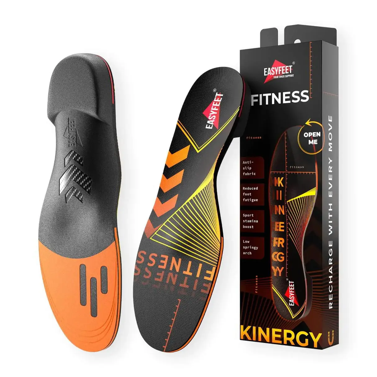EASYFEET Fitness Kinergy Insoles (W 10-11.5, M 9-10.5)