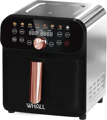 WHALL Air Fryer, 6.2QT LED Digital Touchscreen, Rose Gold