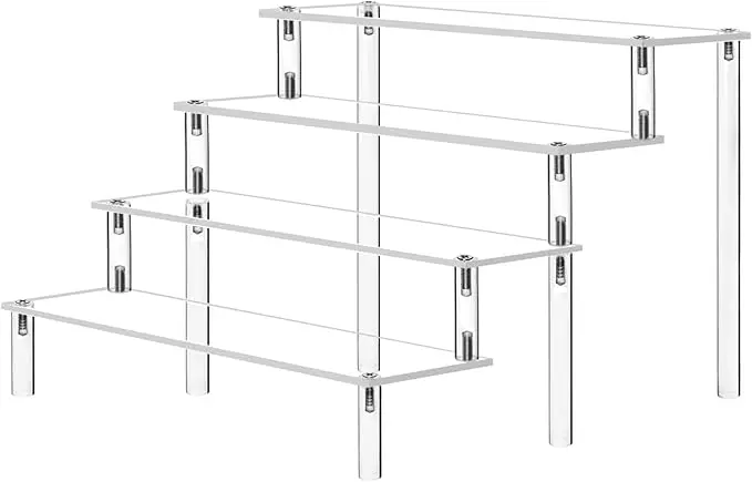 4-Tier Clear Acrylic Display Riser Stand