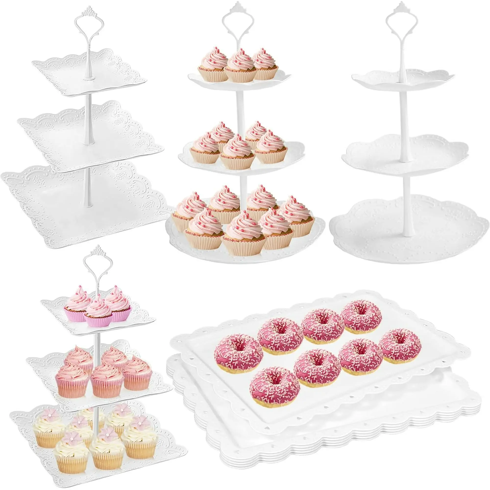 Multi-Tiered Cake Racks, White Set