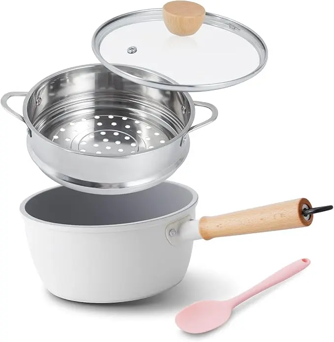 ROCK UR WOK White Ceramic Nonstick Sauce Pan 4PCS
