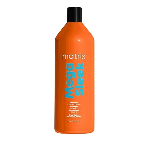 MATRIX Total Results Mega Sleek Shampoo, Controls Frizz & Smooths Hair with Shea Butter for Unruly Hair