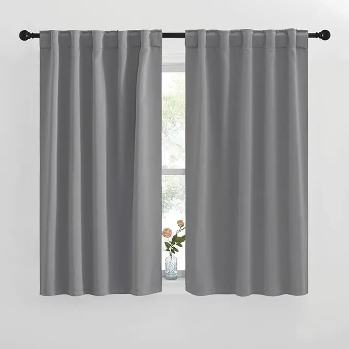 Nicetown Silver Grey Blackout Curtains - 42" x 70"