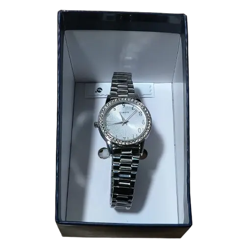 Quartz Stainless Steel Elastic Strap Band Watch
