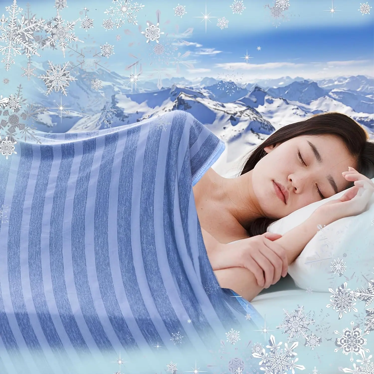 Cooling Blanket, Breathable Summer Blanket Queen Size for Hot Sleepers,Lightweight, Soft and Comfortable Blanket for Bedroom & Sofa(90 * 90 inch)