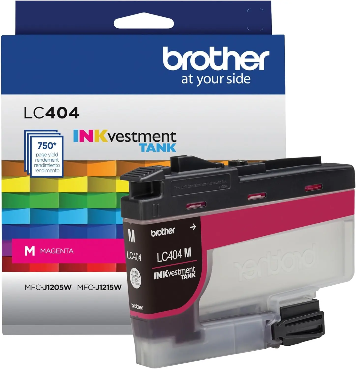Brother Genuine LC404MS Standard Yield Magenta Ink Cartridge, Original Ink Replacement Cartridge, Ink for Brother Inkjet Printer MFC-J1205W  MFC-J1215W