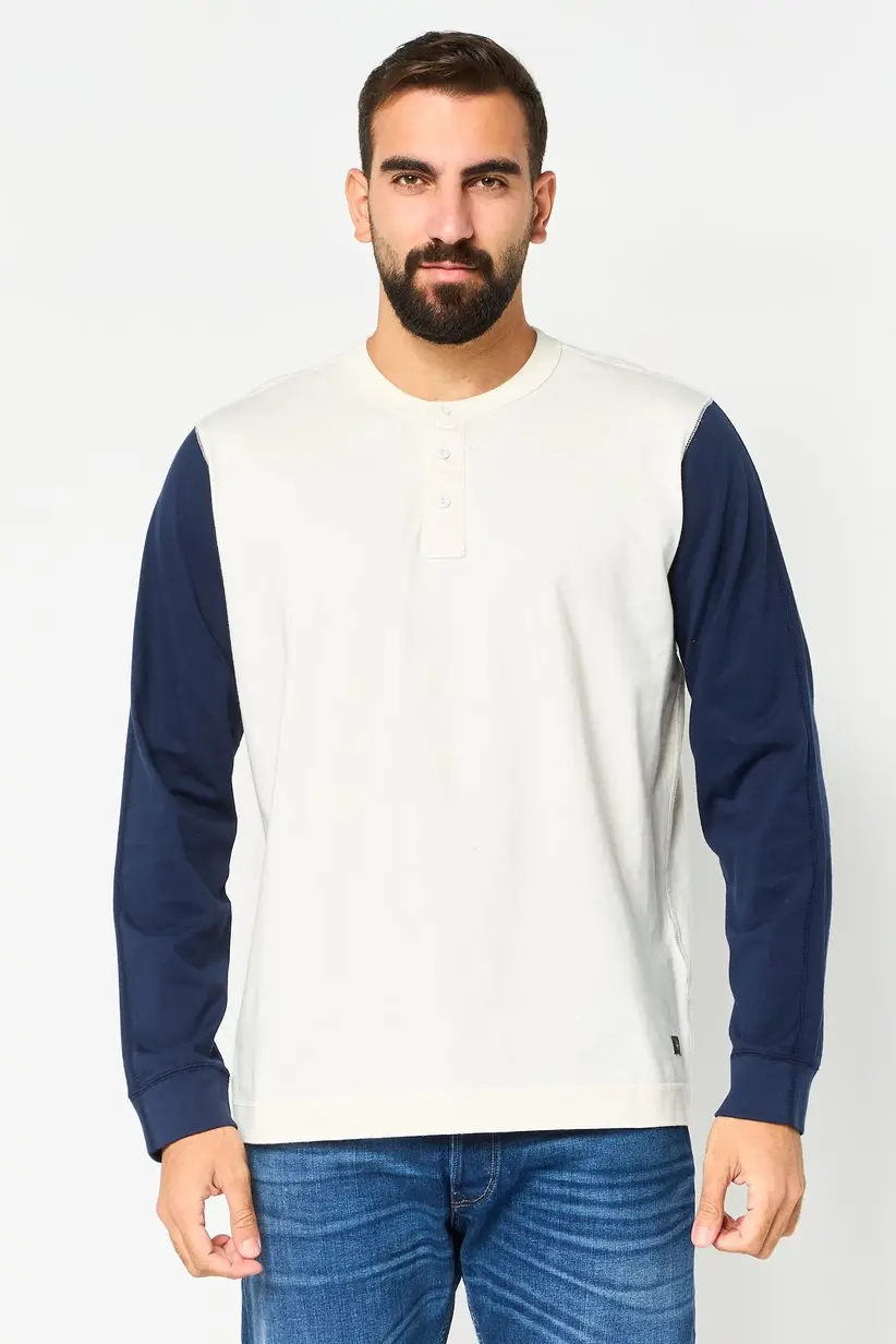 Dockers Men Crew Neck Long Sleeve Plain Sweatshirt, Multicolor (L)