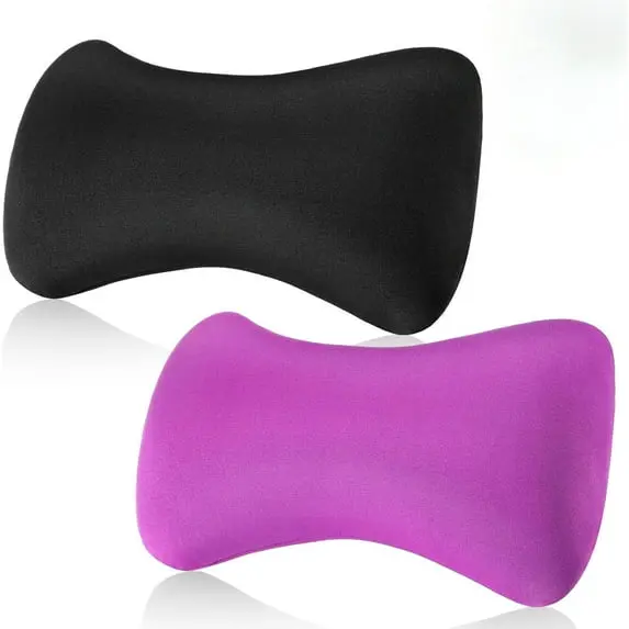 AIGIA 2 Pack Microbead Neck Pillow Bone Headrest Sleeping Microbead Pillows Soft Cushion Comfortable Support Bolster