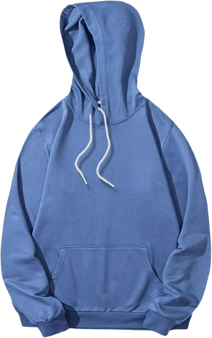 Men's Lightweight Casual Athletic Hoodie Long Sleeve Drawstring Hooded Pullover Hoodie Sweatshirts With Pockets (3XL)