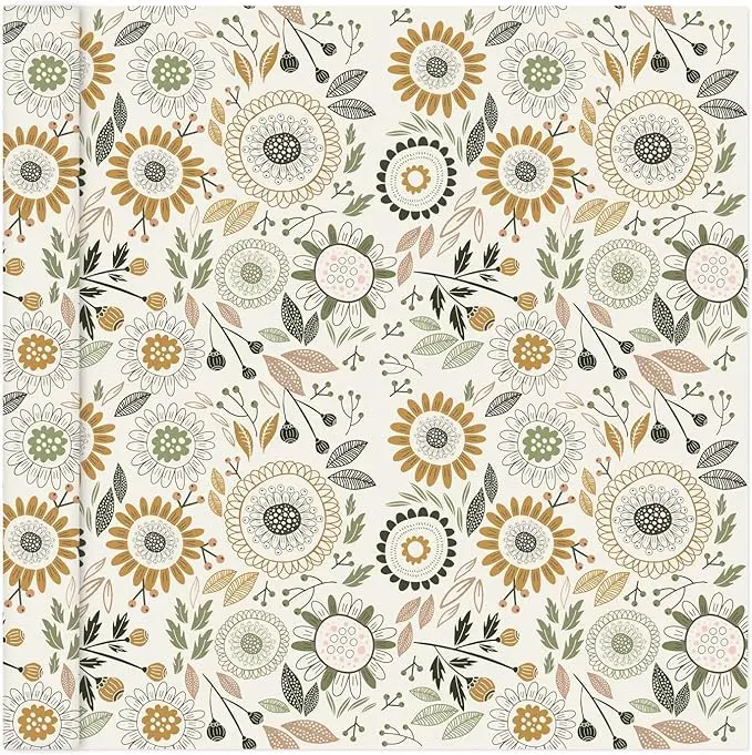itechpanda Sunflower Wallpaper Peel and Stick Wallpaper Retro Flower Wall Paper Self Adhesive Furniture Cabinet Contact Paper for Cabinet Shelf Drawer Liner Bedroom DIY Decor