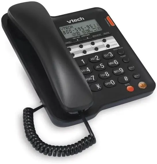 VTech CD1153-BK Corded Speakerphone with Caller ID - Black, CD1153-CID