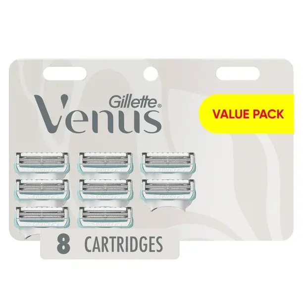 Gillette Venus for Pubic Hair and Skin, Women's Razor Blades, 8 Refills