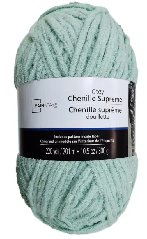 Mint Green - Cozy Chenille Supreme Knitting Yarn