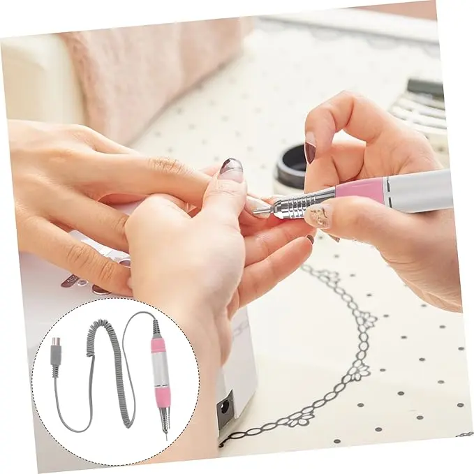 Nail Drill Handpiece Electric Nail Drill Handle Pink Compatible 202 Professional for Salon Use