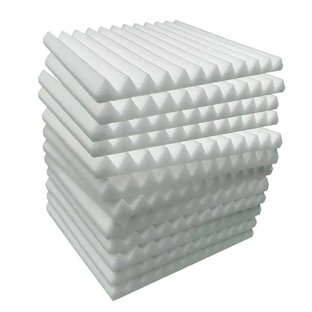 12 Pcs Soundproof Foam Panels 1 X 12 X 12 Inches White High-Density Studio Acoustic Wall Panels