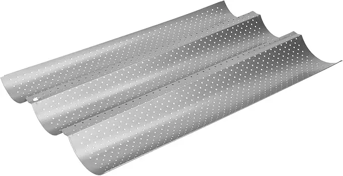 Non-Stick Perforated Baguette Pan, Stainless Steel
