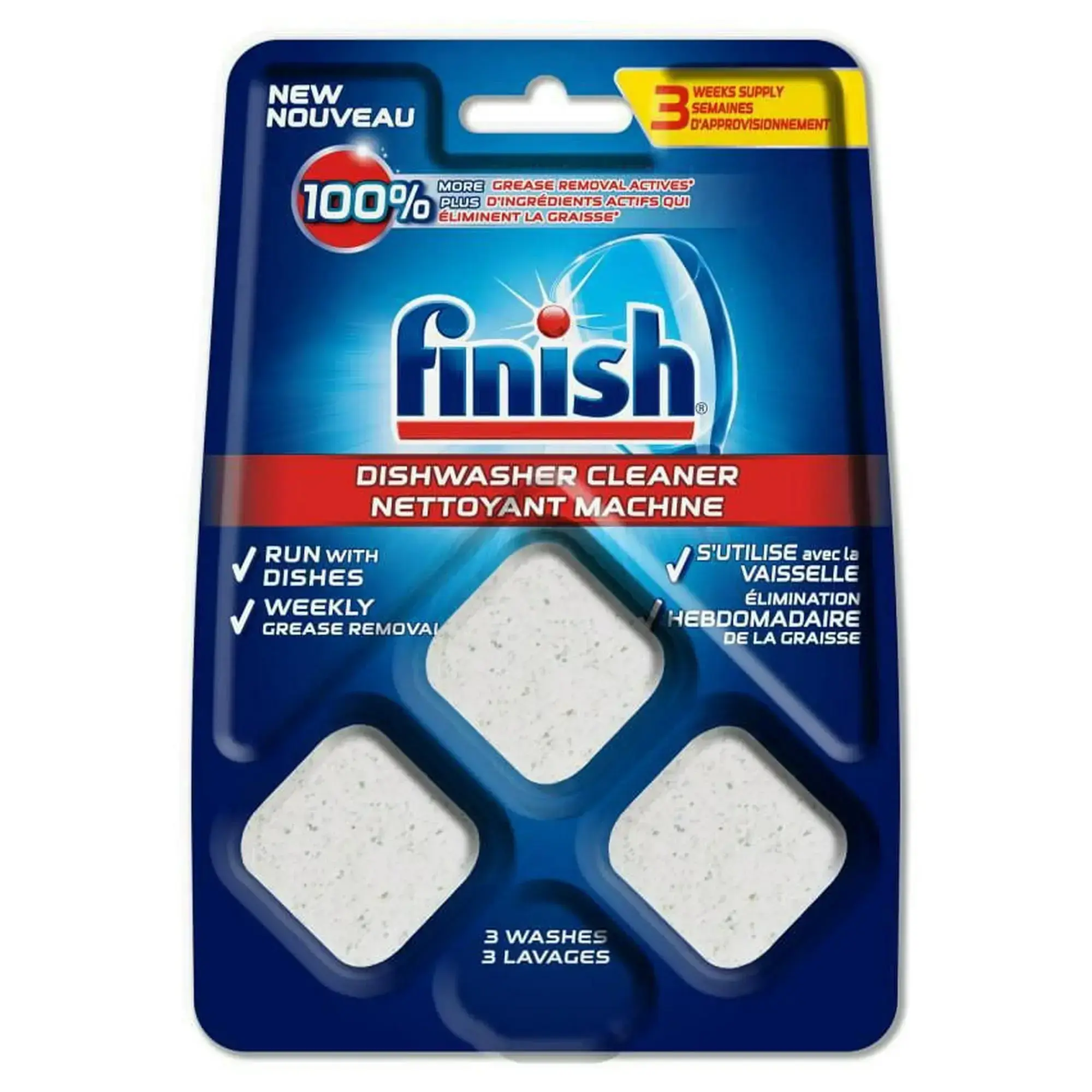 FINISH® Dishwasher Cleaner, 3 Count
