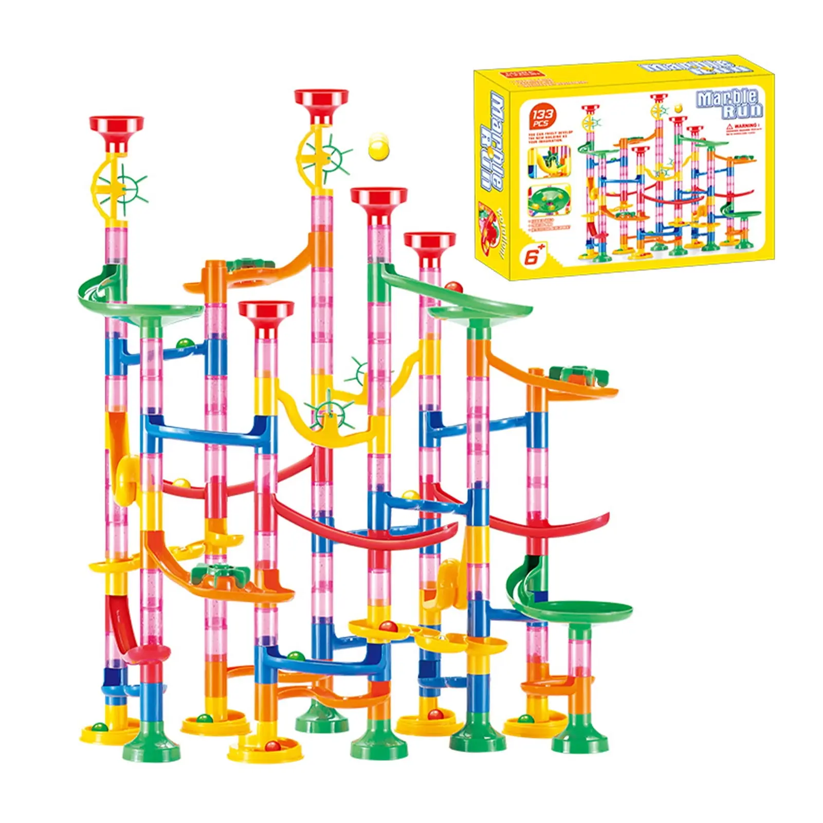 133 Pcs Marble Run Building Toy