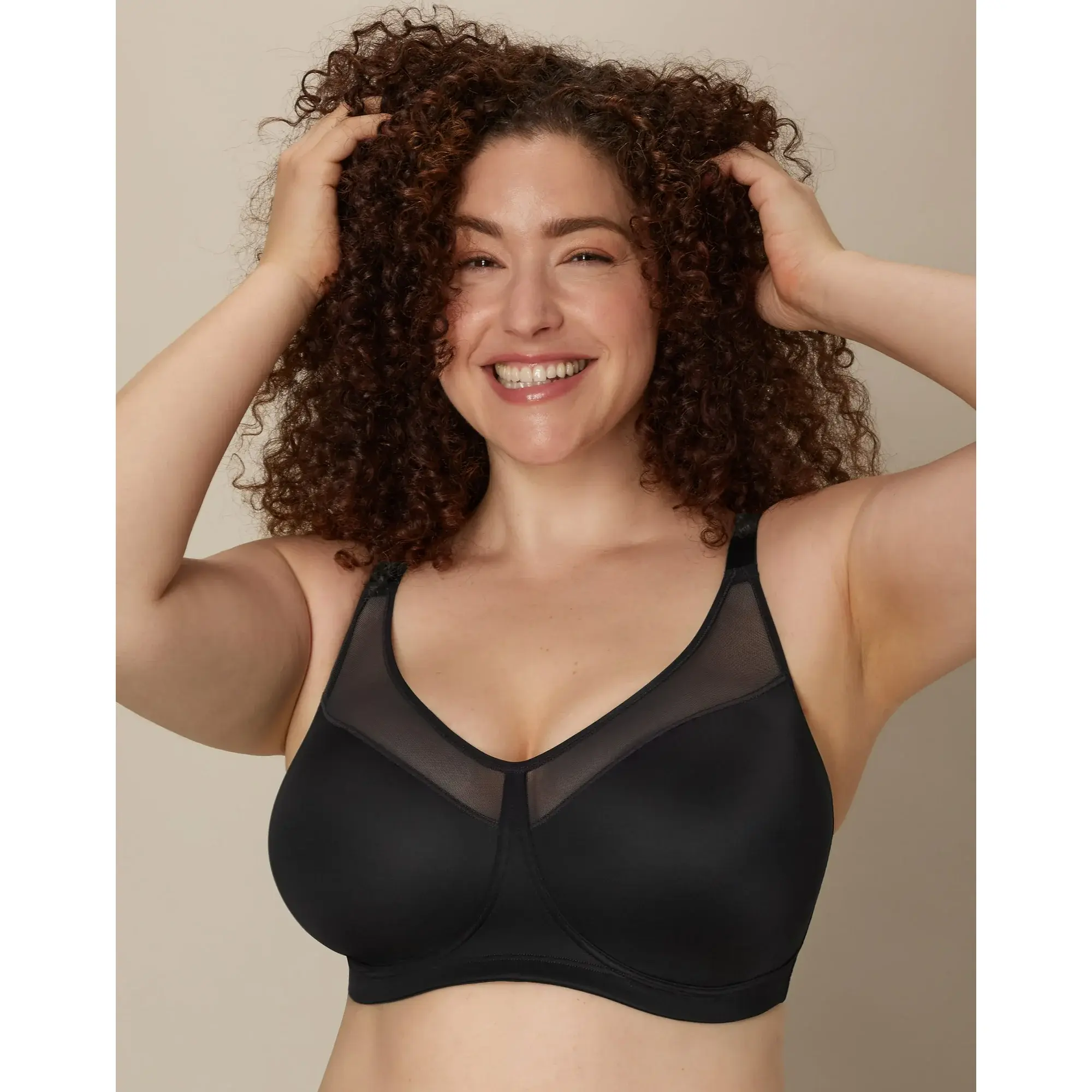 Playtex Wirefree Bra 18 Hour Smoothing Minimizer Smoothing Women's 4697 (Black, 44DDD)