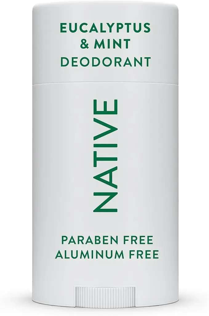 Native Deodorant Natural Deodorant for Women and Men, Aluminum Free with Baking Soda, Probiotics, Coconut Oil and Shea Butter Eucalyptus & Mint
