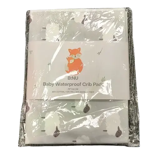 B:NU Baby Waterproof Crib Pads - Single Pack, Sheep Pattern