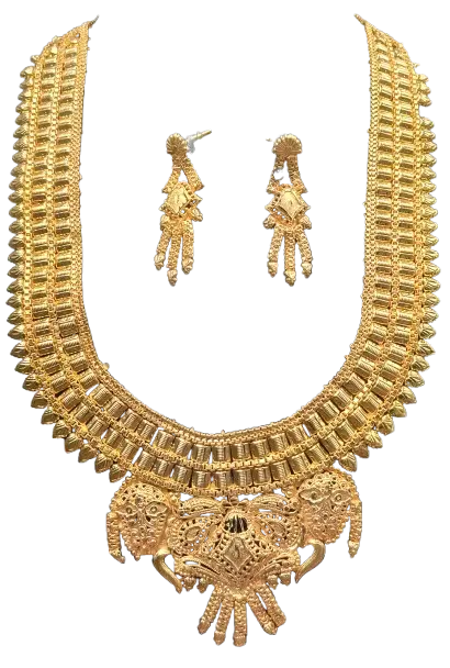 Bedazzled Detailed Necklace and Earrings Set