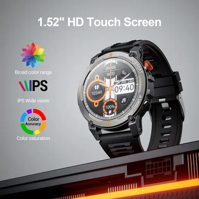 J300 Smart Watch, 2.01" HD Color Screen, 180+ Sports Modes, Bluetooth 5.3 Call and Message