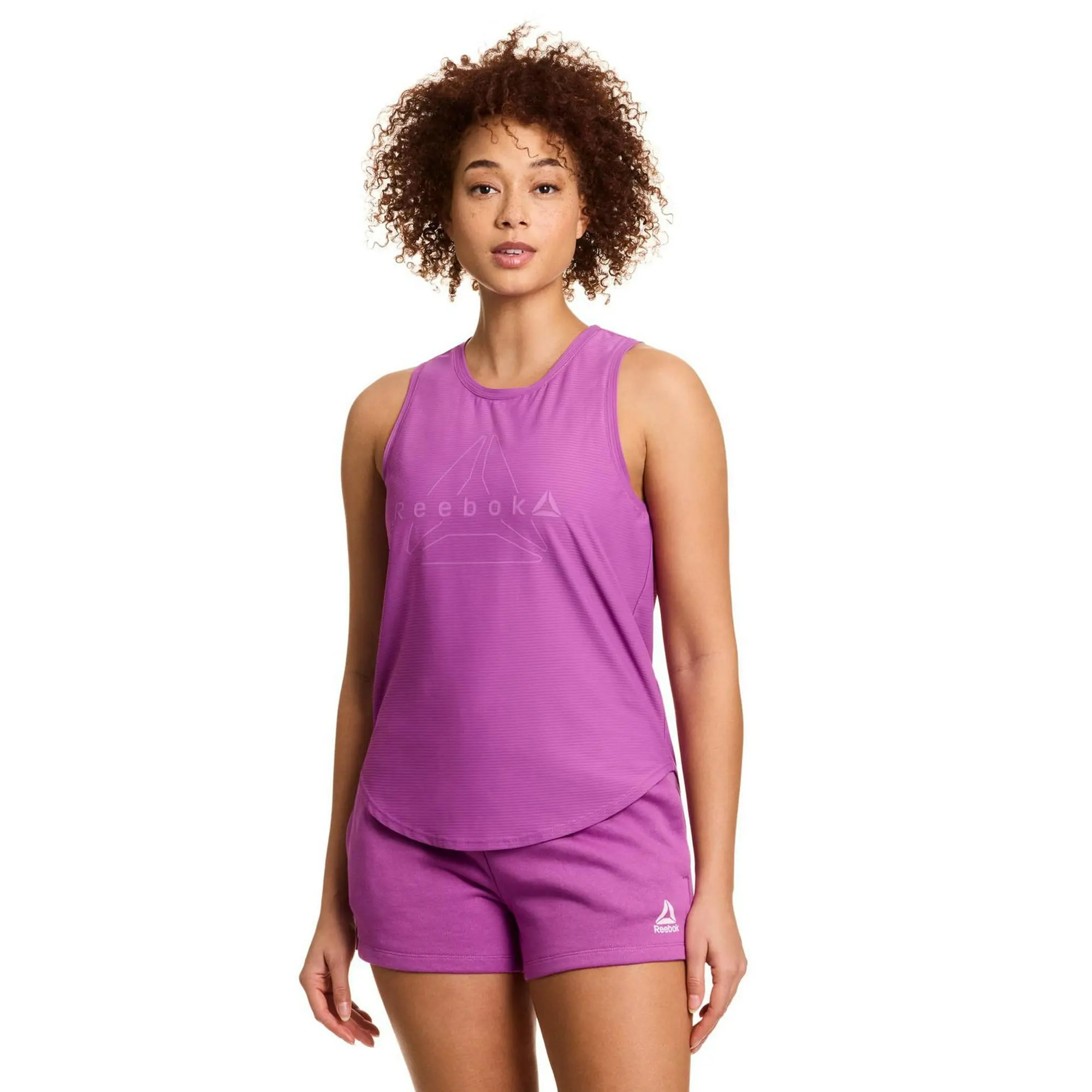 Reebok Women’s Reflex Graphic Tank Top, Purple (M/M)