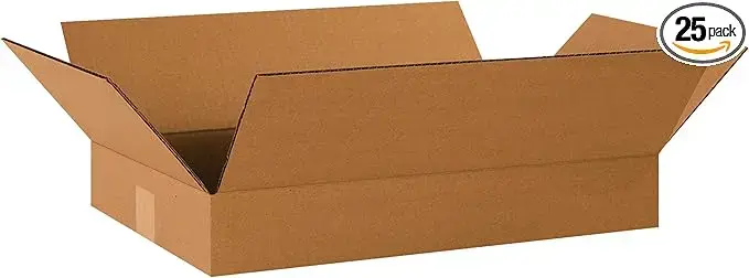 PARTNERS BRAND 20 x 12 x 3 Corrugated Cardboard Boxes, Flat 20"L x 12"W x 3"H, Pack of 25 | Shipping, Packaging, Moving, Storage Box for Home or Business, Strong Wholesale Bulk Boxes