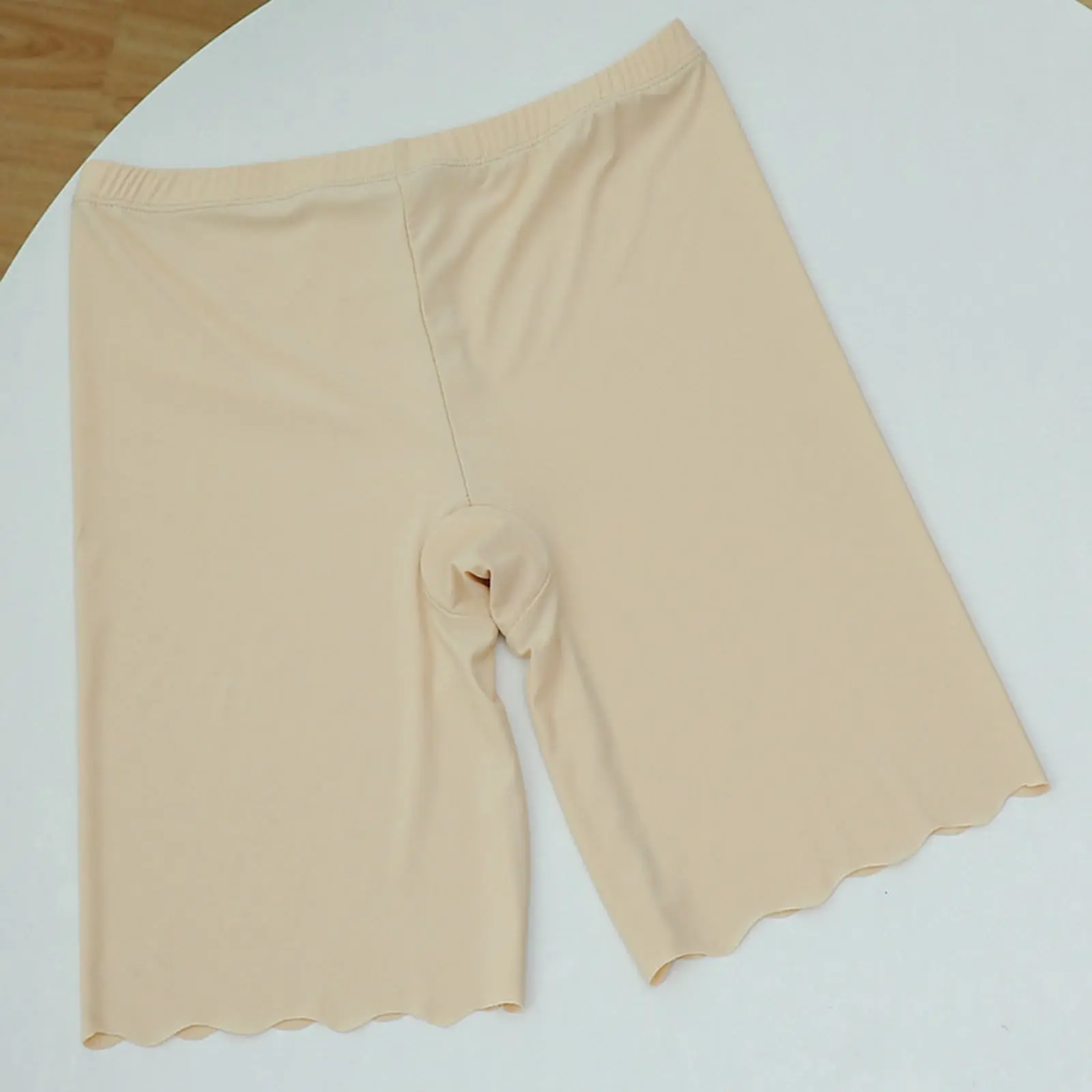 Women's Slip Short for Under Dresses Cooling Anti Chafing Seamless, Beige (XL)