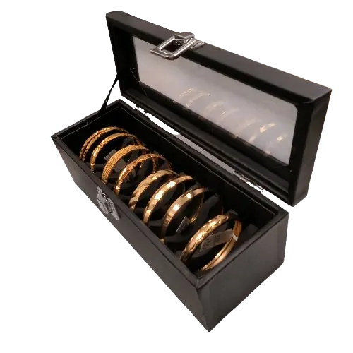 Black Bracelet/Bangle Holder Box (9.5"x3.6"x3.5")