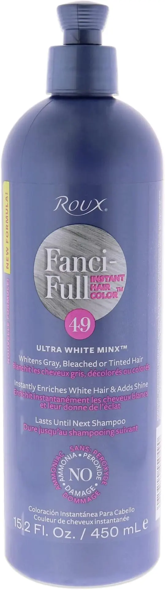 Roux Fanci-Full Rinse Instant Hair Color - 49 Ultra White Minx Hair Color Unisex 15.2 oz